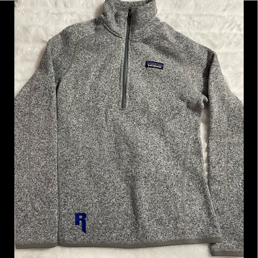 PATAGONIA Women Burch White Better Sweater Half Zip Fleece/Pullover Sz. S / logo